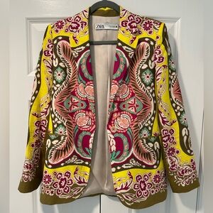 Zara Women's Multicolor Patterned Jacket